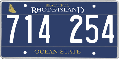 RI license plate 714254