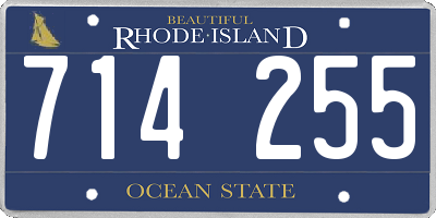 RI license plate 714255