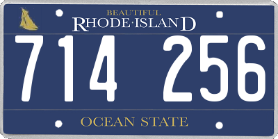 RI license plate 714256