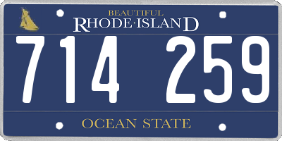 RI license plate 714259