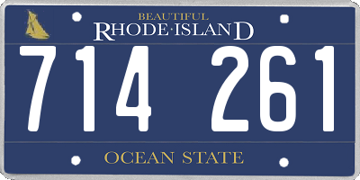 RI license plate 714261