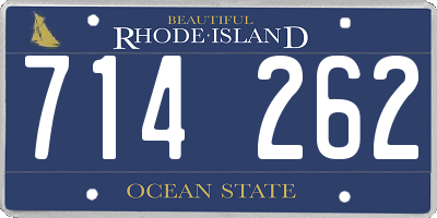RI license plate 714262