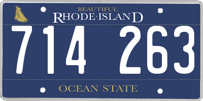 RI license plate 714263