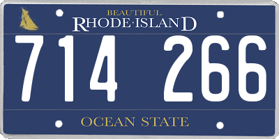RI license plate 714266