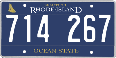 RI license plate 714267