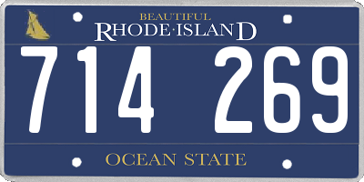RI license plate 714269