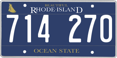 RI license plate 714270