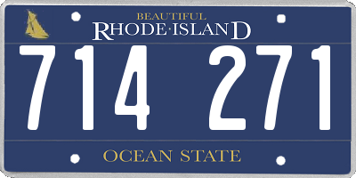 RI license plate 714271