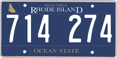 RI license plate 714274