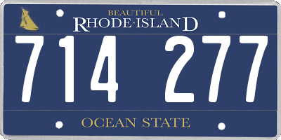 RI license plate 714277
