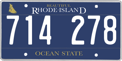 RI license plate 714278
