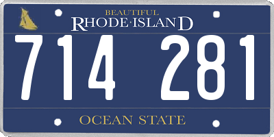 RI license plate 714281