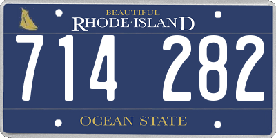RI license plate 714282