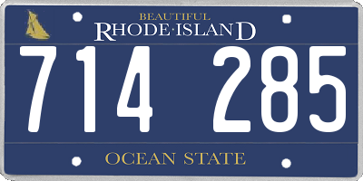 RI license plate 714285