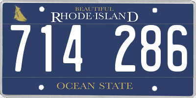 RI license plate 714286