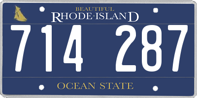 RI license plate 714287