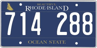 RI license plate 714288