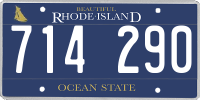 RI license plate 714290