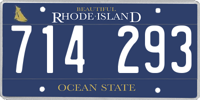 RI license plate 714293