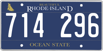 RI license plate 714296