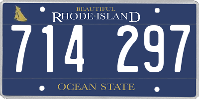 RI license plate 714297