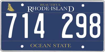 RI license plate 714298