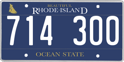 RI license plate 714300