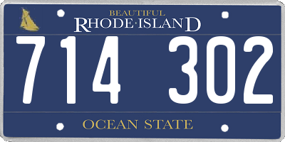 RI license plate 714302