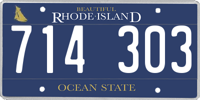 RI license plate 714303