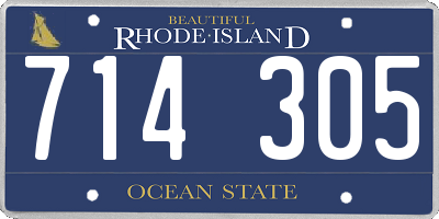 RI license plate 714305