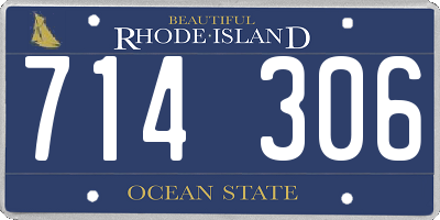 RI license plate 714306