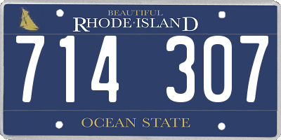RI license plate 714307
