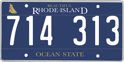 RI license plate 714313