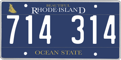 RI license plate 714314