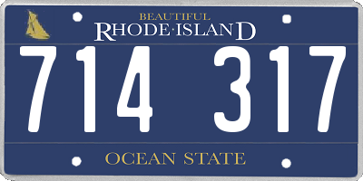 RI license plate 714317