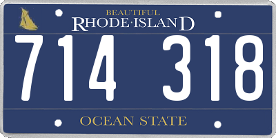 RI license plate 714318