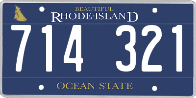 RI license plate 714321
