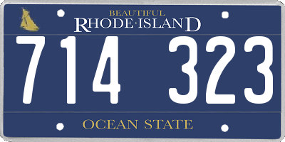 RI license plate 714323