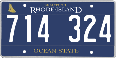 RI license plate 714324