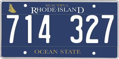 RI license plate 714327