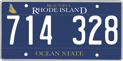 RI license plate 714328
