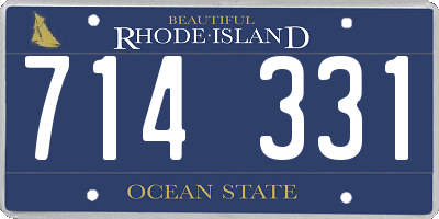 RI license plate 714331