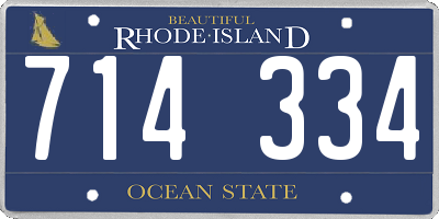 RI license plate 714334
