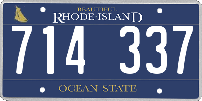 RI license plate 714337