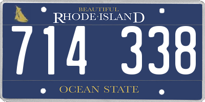 RI license plate 714338