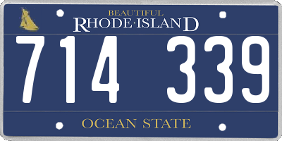 RI license plate 714339