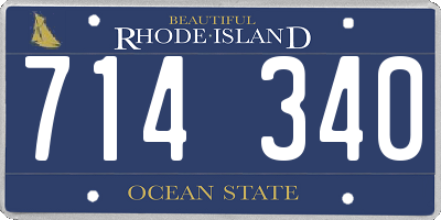 RI license plate 714340