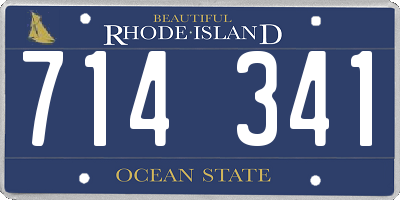 RI license plate 714341