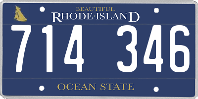 RI license plate 714346