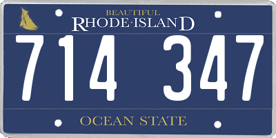 RI license plate 714347